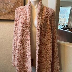Lou & Grey Pink Bouclé Cardigan